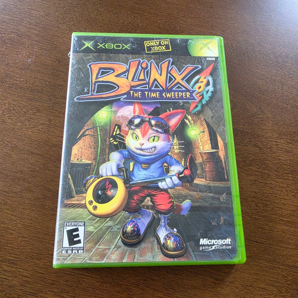 Blinx The Time Sweeper Green Original Xbox Game CIB Action Platformer
